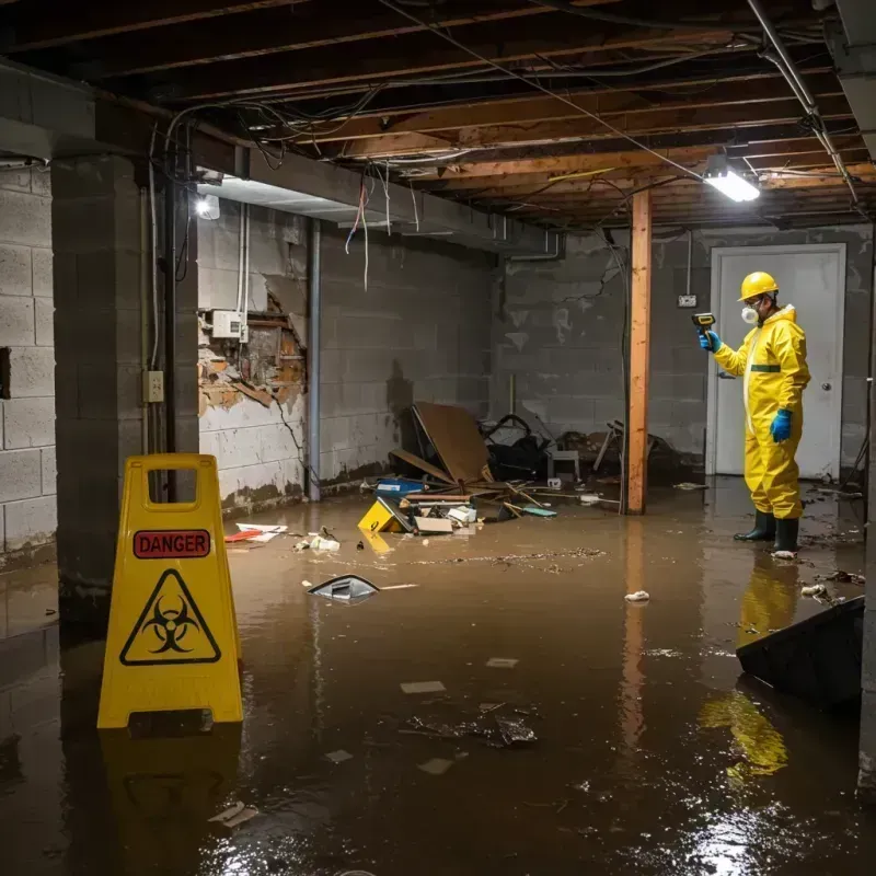 Flooded Basement Electrical Hazard in West Dundee, IL Property